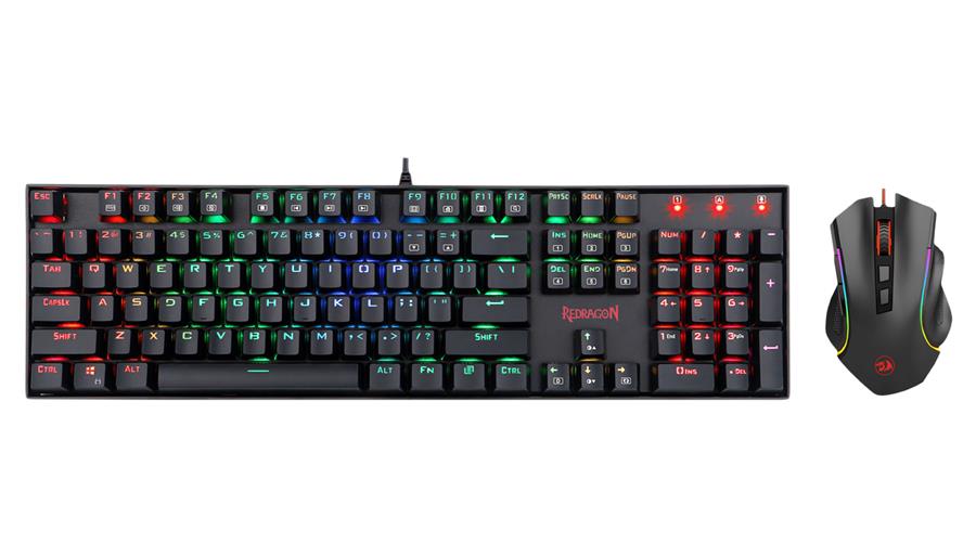 Teclado Y Mouse Gamer Redragon K551 Rgb-Ba + Mouse M607