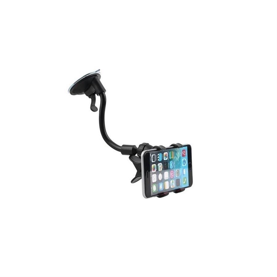 Soporte Celu Auto Netmak Nm-Hc21 Brazo Flexible Vidrio/Table