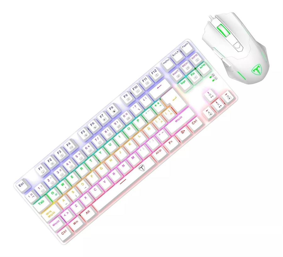 Teclado Mec+Mouse  T-Dagger Advance Force White
