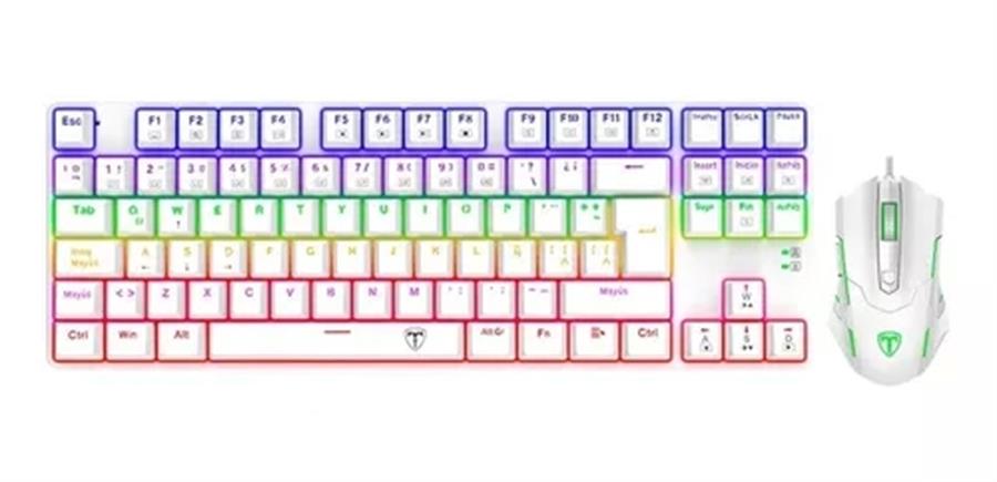 Teclado Mec+Mouse  T-Dagger Advance Force White
