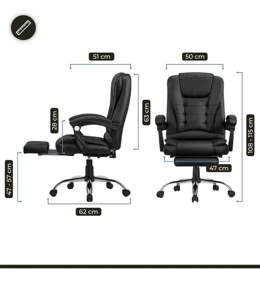 Silla Confort Ejecutivo Ergonomico C/Apoya Pies Inclinacion
