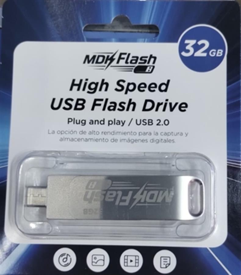 Pen Drive  32 Gb Mdk.Flash 005 +tipoc (metal)