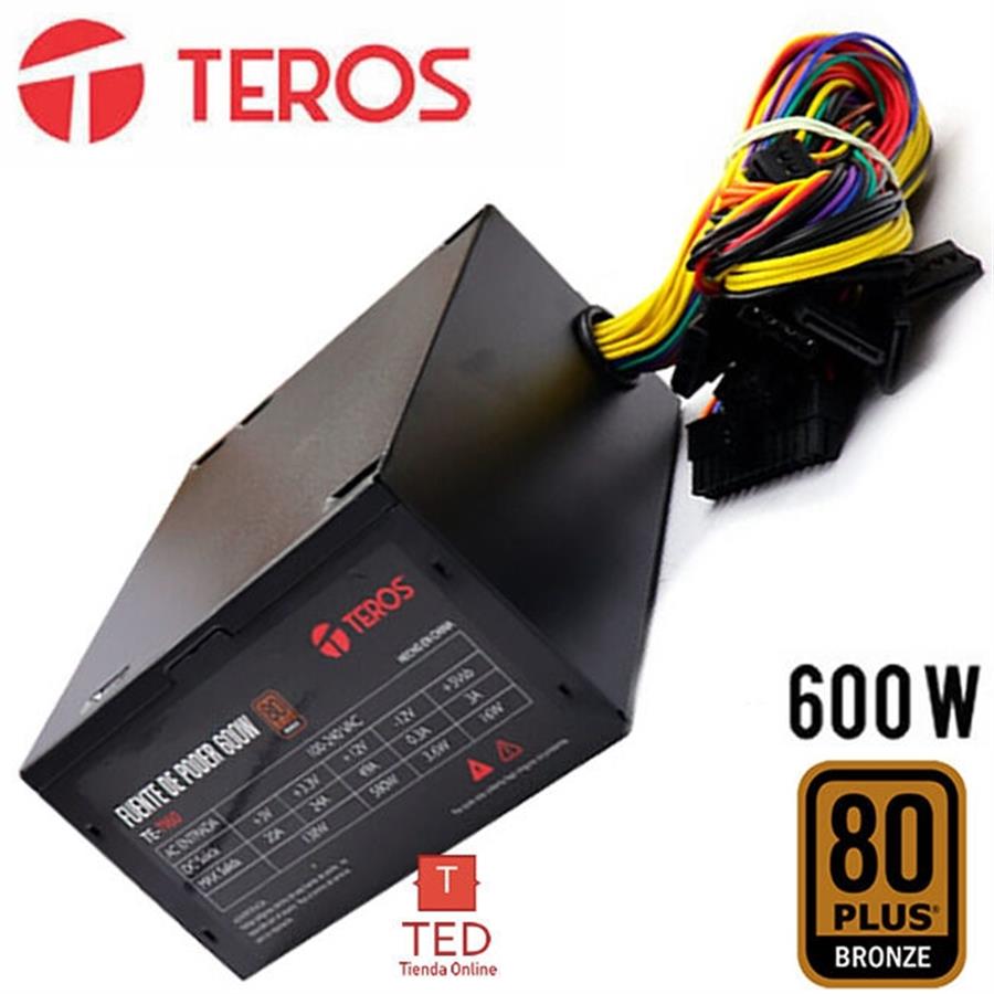 Fuente 600 W Teros Te 7160 80 Bronze