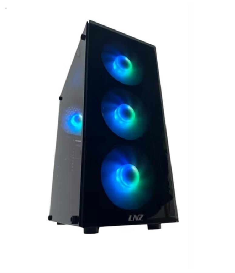 Gabinete Lnz Y10 Argb + 4 Cooler (TEMPLADO)