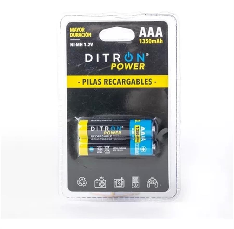Pila Recargable Aaa 1350 Ditron  X 2 Unid