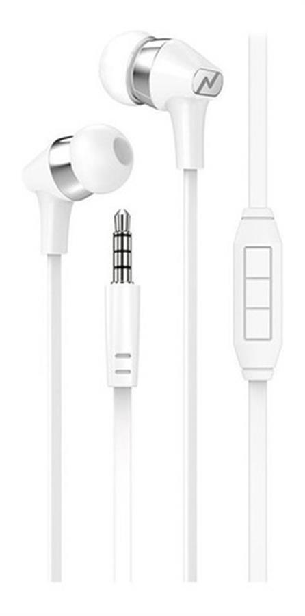Auricular Celular Noga Ng-094 Flat Blanco