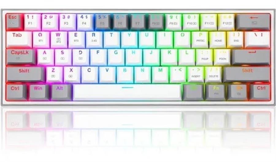 Teclado Mecanico Redragon Fizz Pro Blanco K616 Rgb S/Red  Bt+ Wireles
