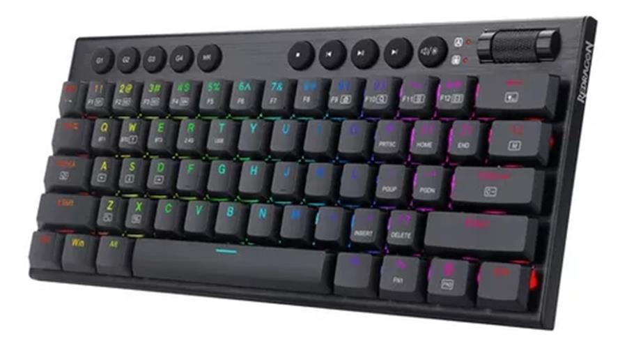 Teclado Mecanico Redragon Horus Mini Negro K632 Rgb Sw/Red